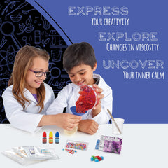 MindWare glitter beads add sparkle during squishy ball creation