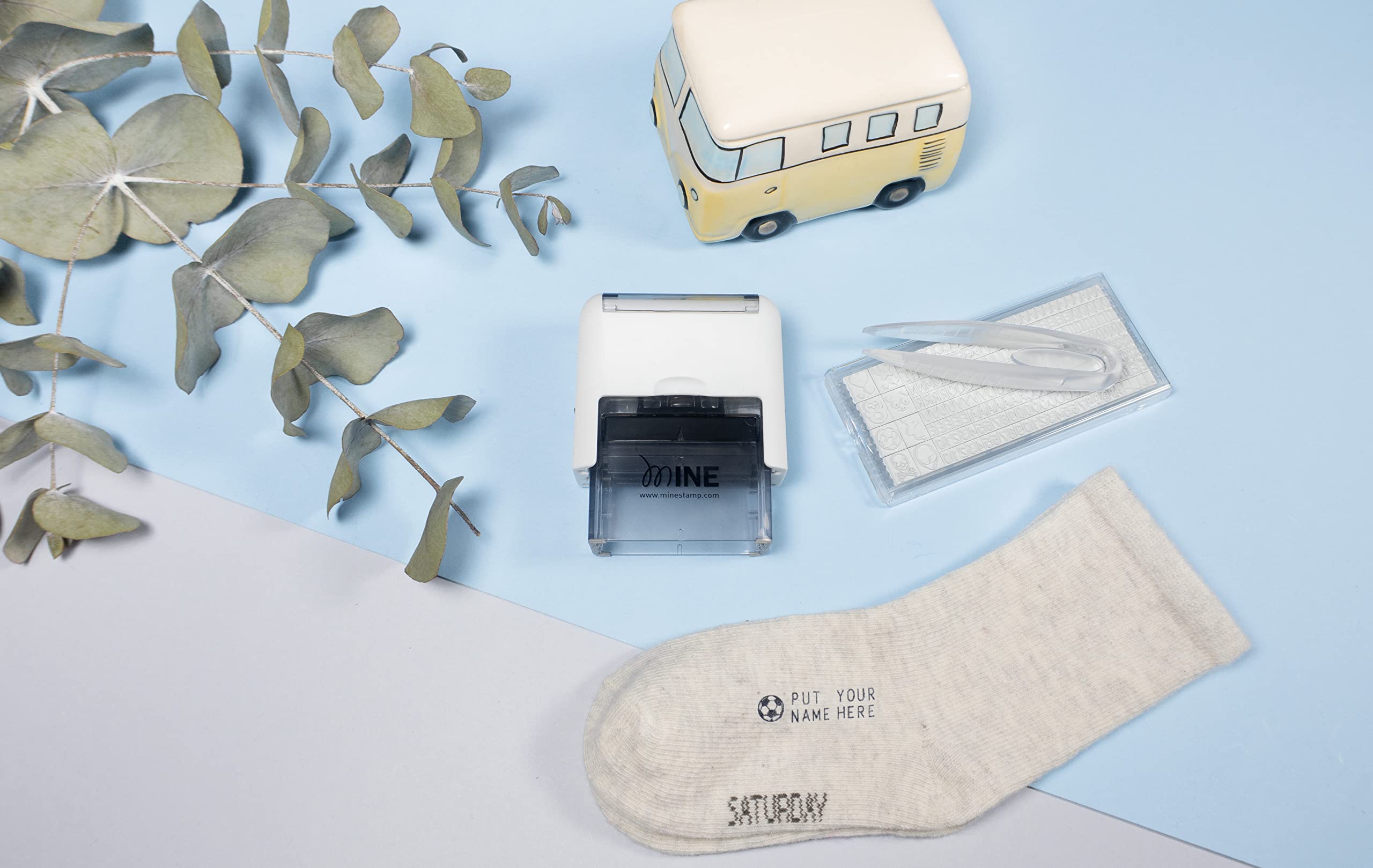 Mine Stamp Compact Clothing Marker endures repeated washing cycles with durable ink