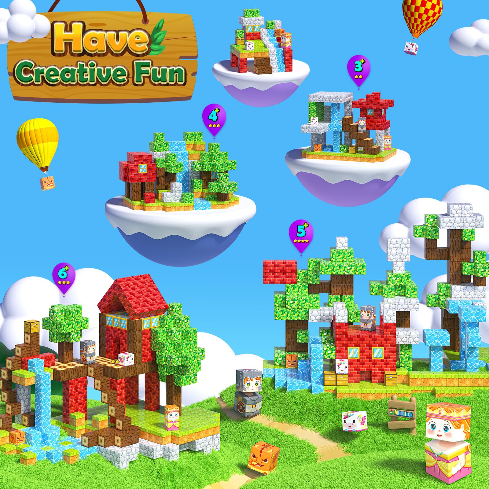 Mineblock gift set ideal for birthdays or holidays, inspiring creative play