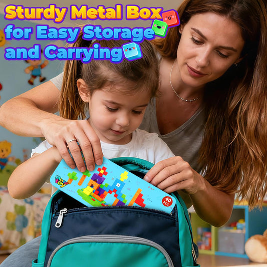 Minecftoy magnetic blocks color variants support color recognition and creative construction.