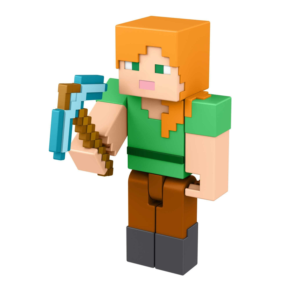 Minecraft Alex action figure in a dynamic pose for imaginative play and display
