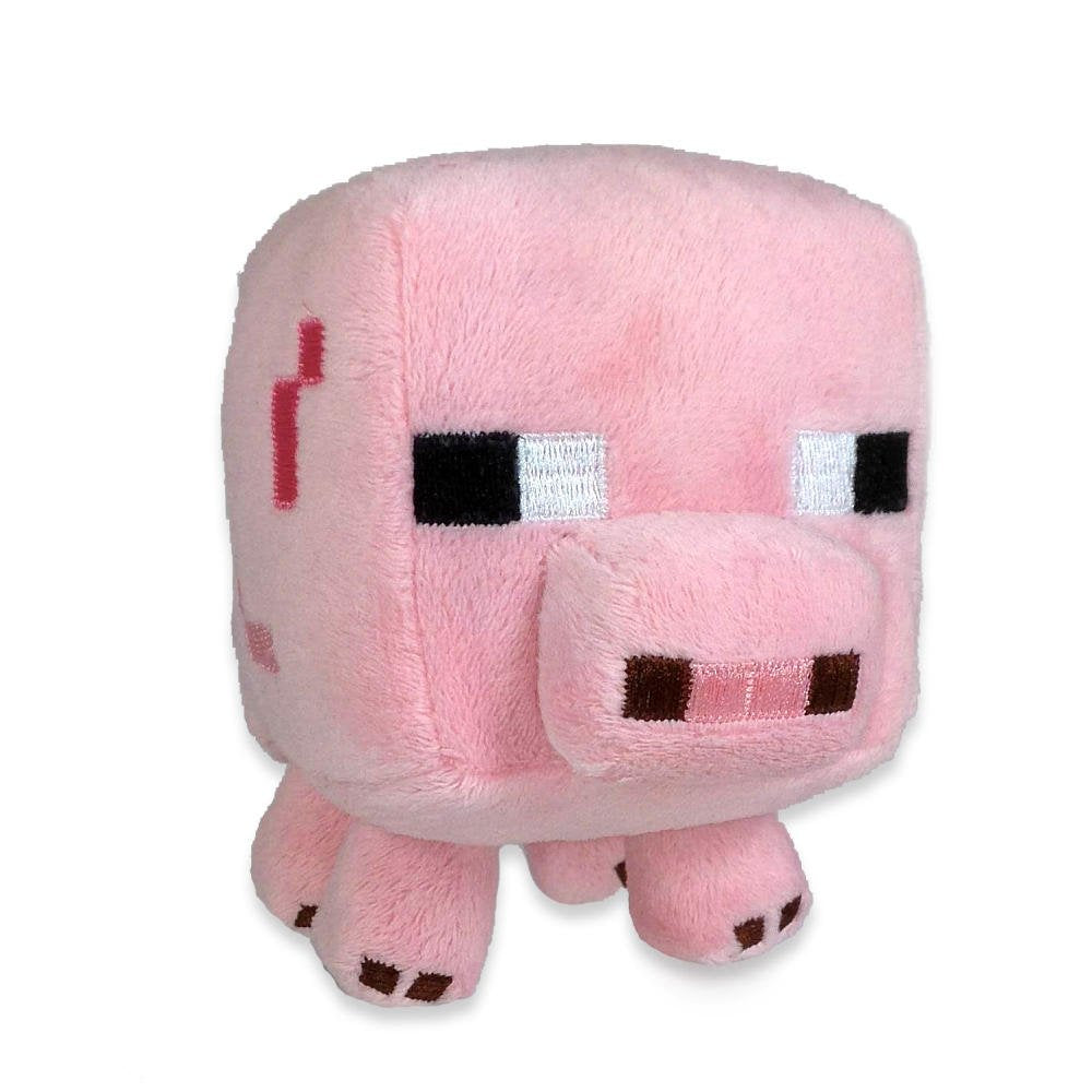 Minecraft Baby Pig Plush showing pixel embroidery for authentic Minecraft detail.