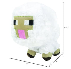 Pixelated embroidery details on Minecraft Baby Sheep plush offer authentic charm and collectibility.