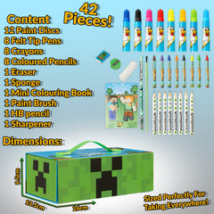 Minecraft coloring pencils eight-pack perfect for shading and detail.