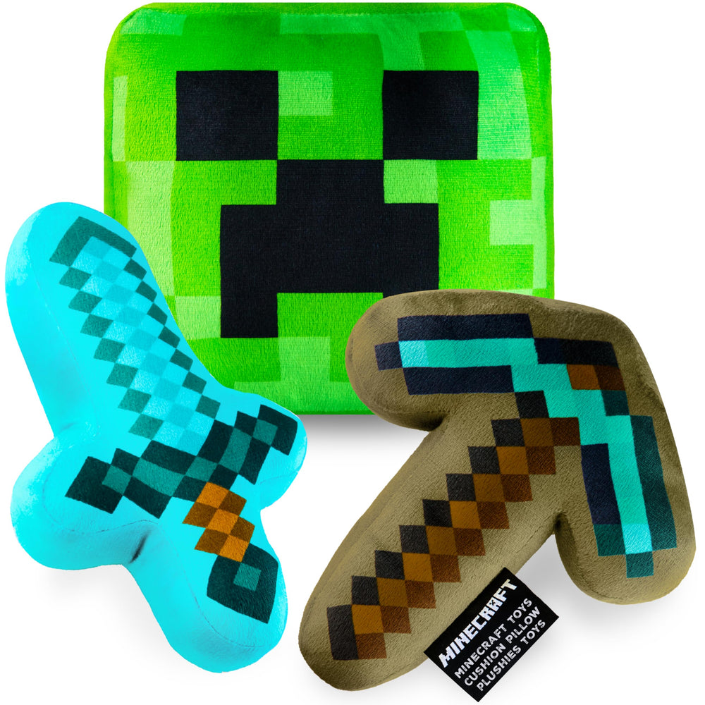 Minecraft creeper plush 7-9in for cuddles and bedtime decor