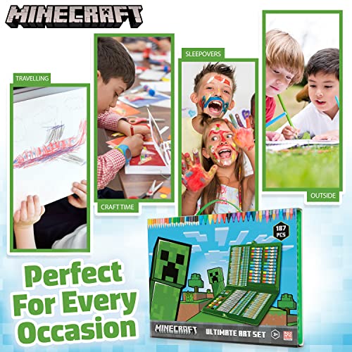 Minecraft 24-pack felt tip pens for precise, colorful sketches