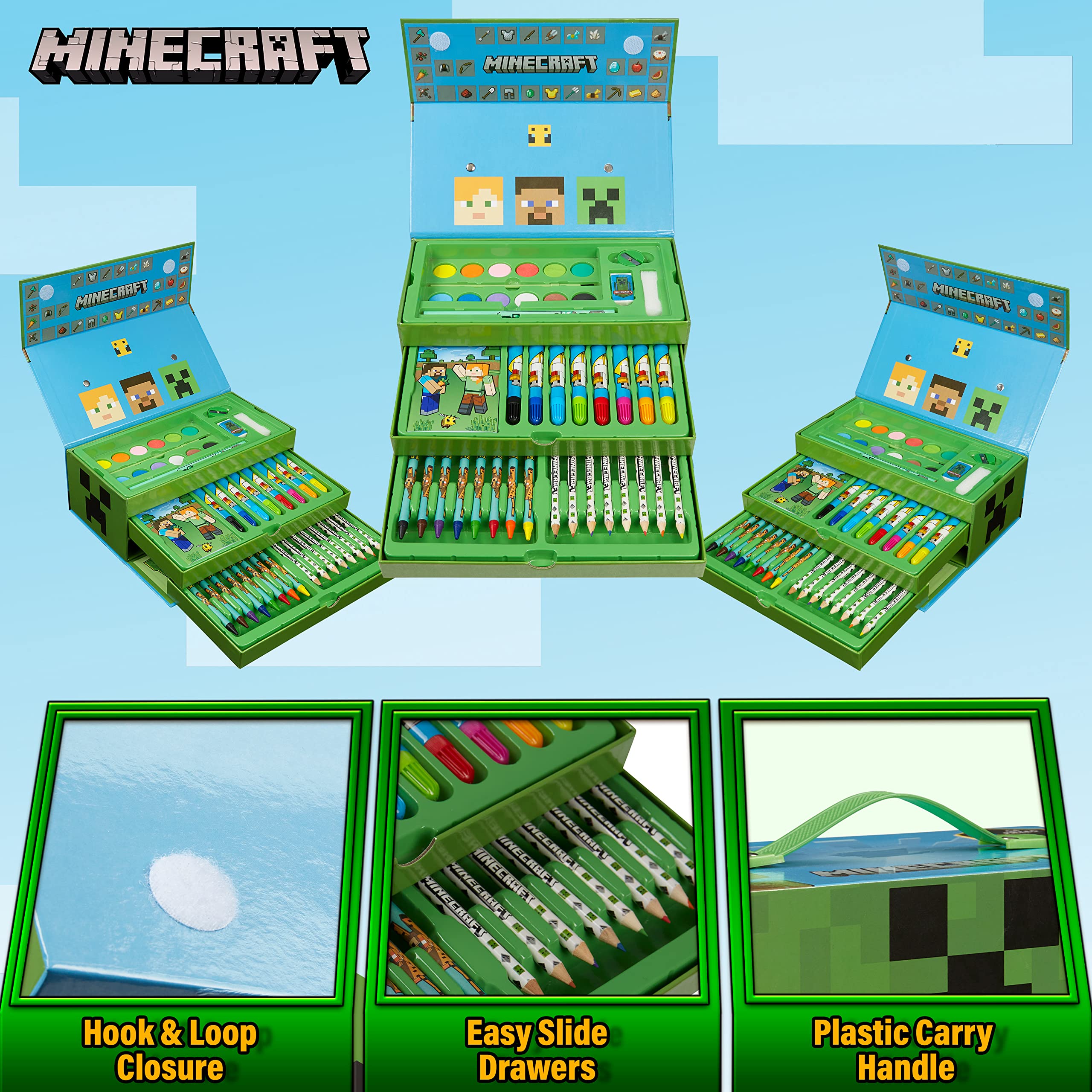 Minecraft markers eight-pack for bold lines and creative designs.