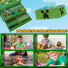 Minecraft mini coloring book included for quick creative prompts.