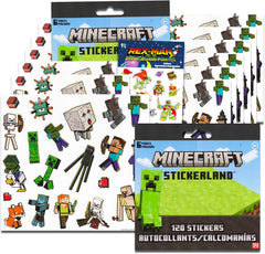 Minecraft Steve and Alex stickers for party favors and creative play.