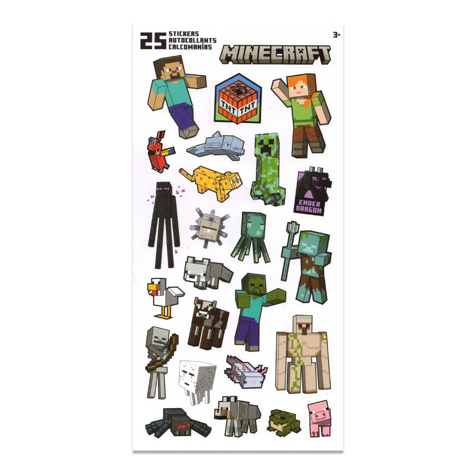Minecraft stickers collection adds playful flair to crafts and gifts.