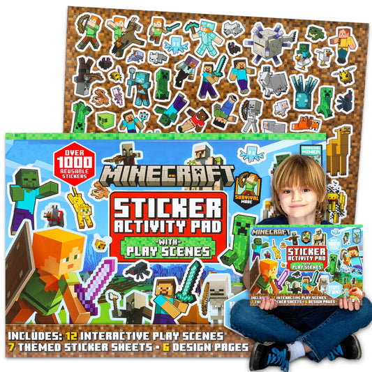 Minecraft Stickers Ultimate Activity Pad cover, ideal for on-the-go creative play.