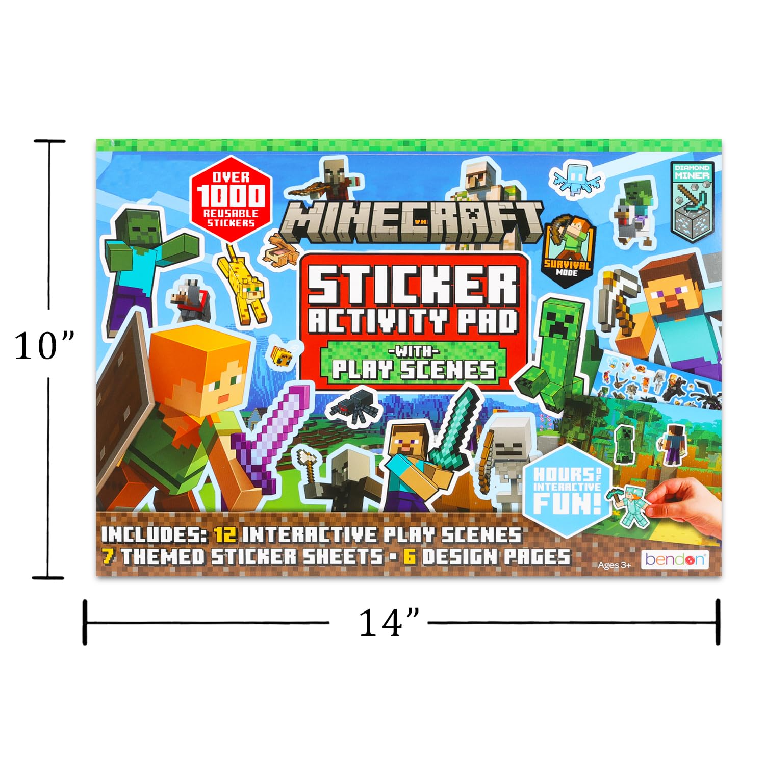 Minecraft Stickers Ultimate Activity Pad collection of heroes and scenes for adventures.