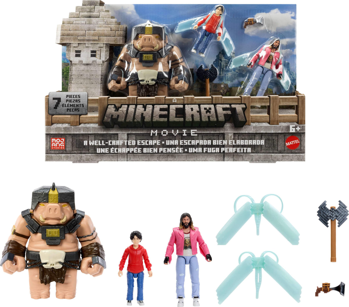 Minecraft Story Set features three 4-inch figures for imaginative play and storytelling.