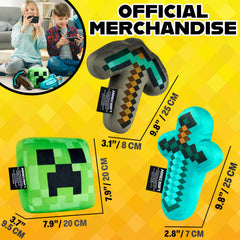 Minecraft sword plush 9-8in for play and display