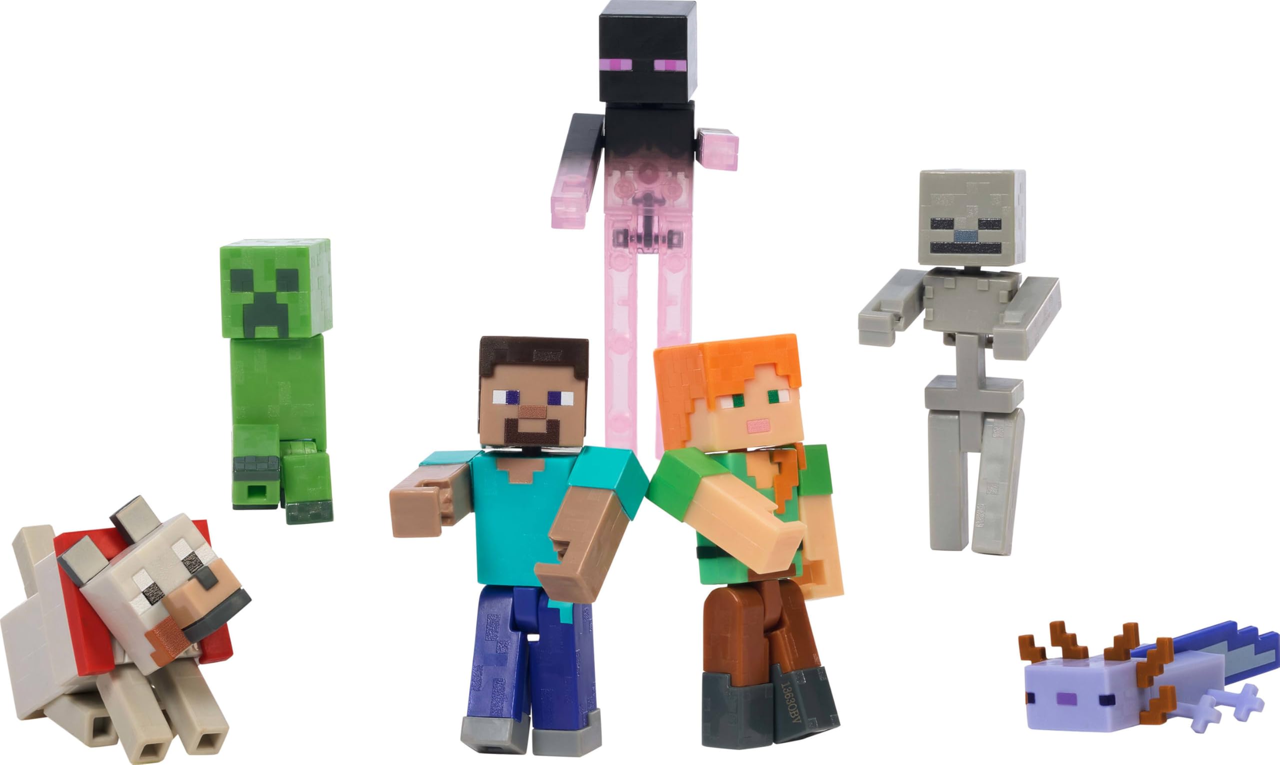 Minecraft Skeleton figure enabling dynamic poses and pretend battles.