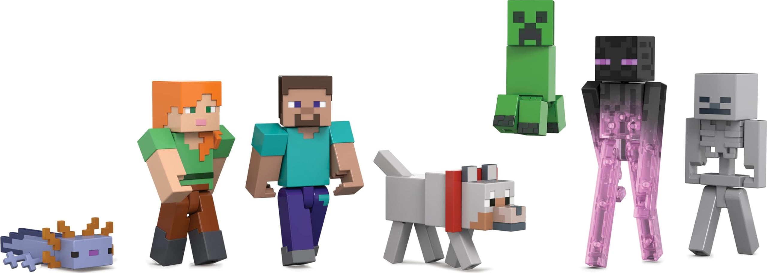 Minecraft Steve figure in 3.25-inch scale for imaginative play and storytelling.