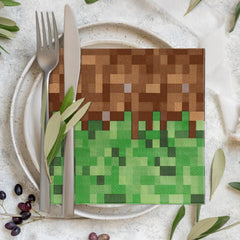 MinFyberd Pixel Party Napkins complement retro gamer decor setups.