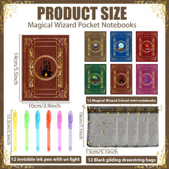 MinFyberd witch mini notebook with magical designs for secret notes