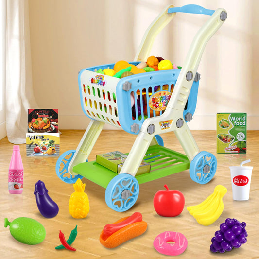 Ming You fruit play set with 15 pieces, colorful fruits inspire pretend grocery shopping.