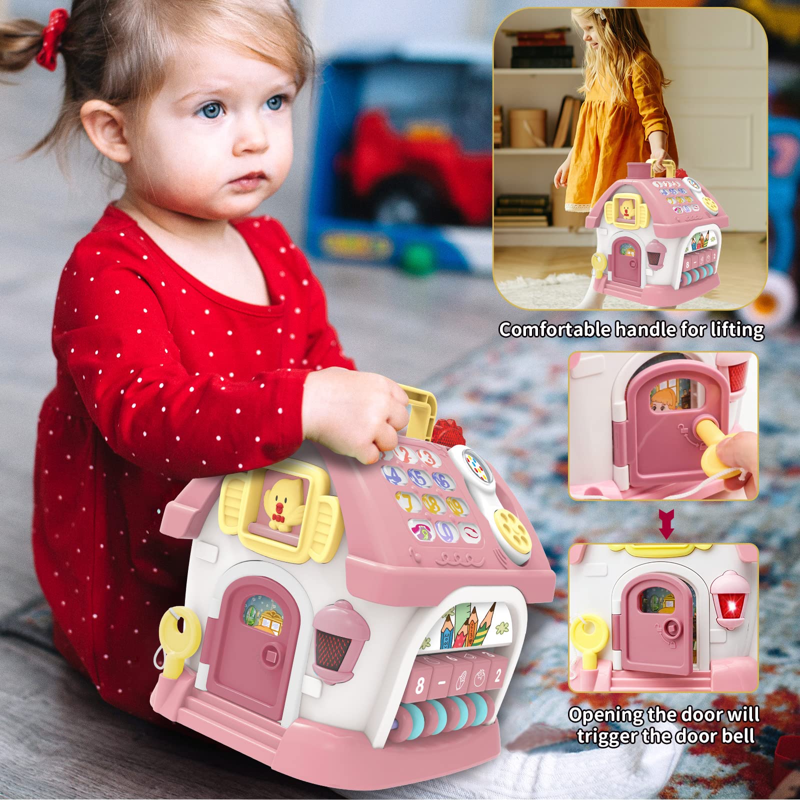 Ming You learning house teaches numbers and words through hands-on activities.