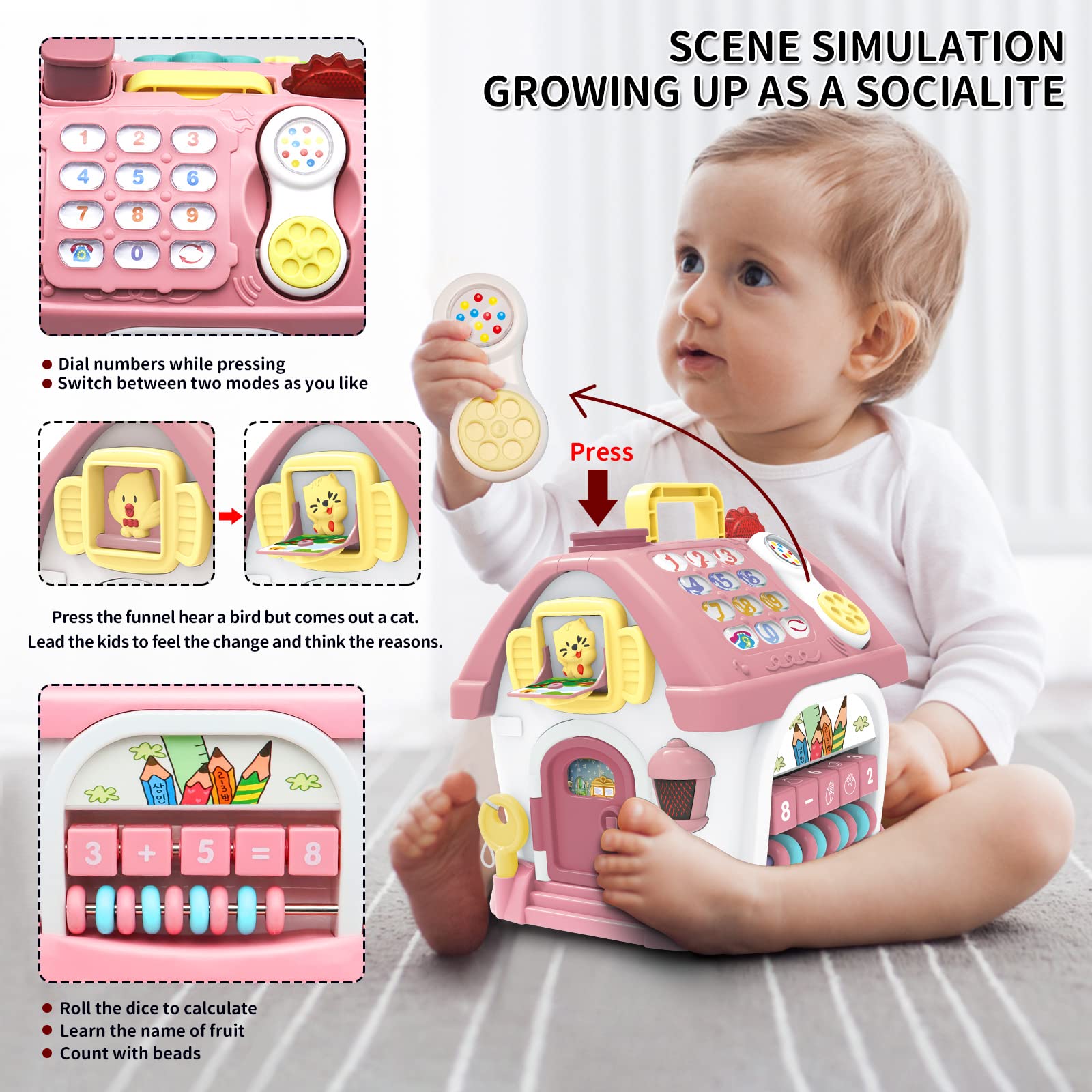 Ming You learning house volume control lets caregivers adjust sound levels for play.