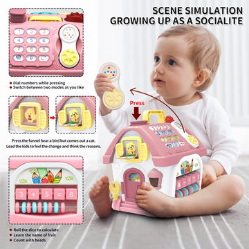 Ming You learning house volume control lets caregivers adjust sound levels for play.
