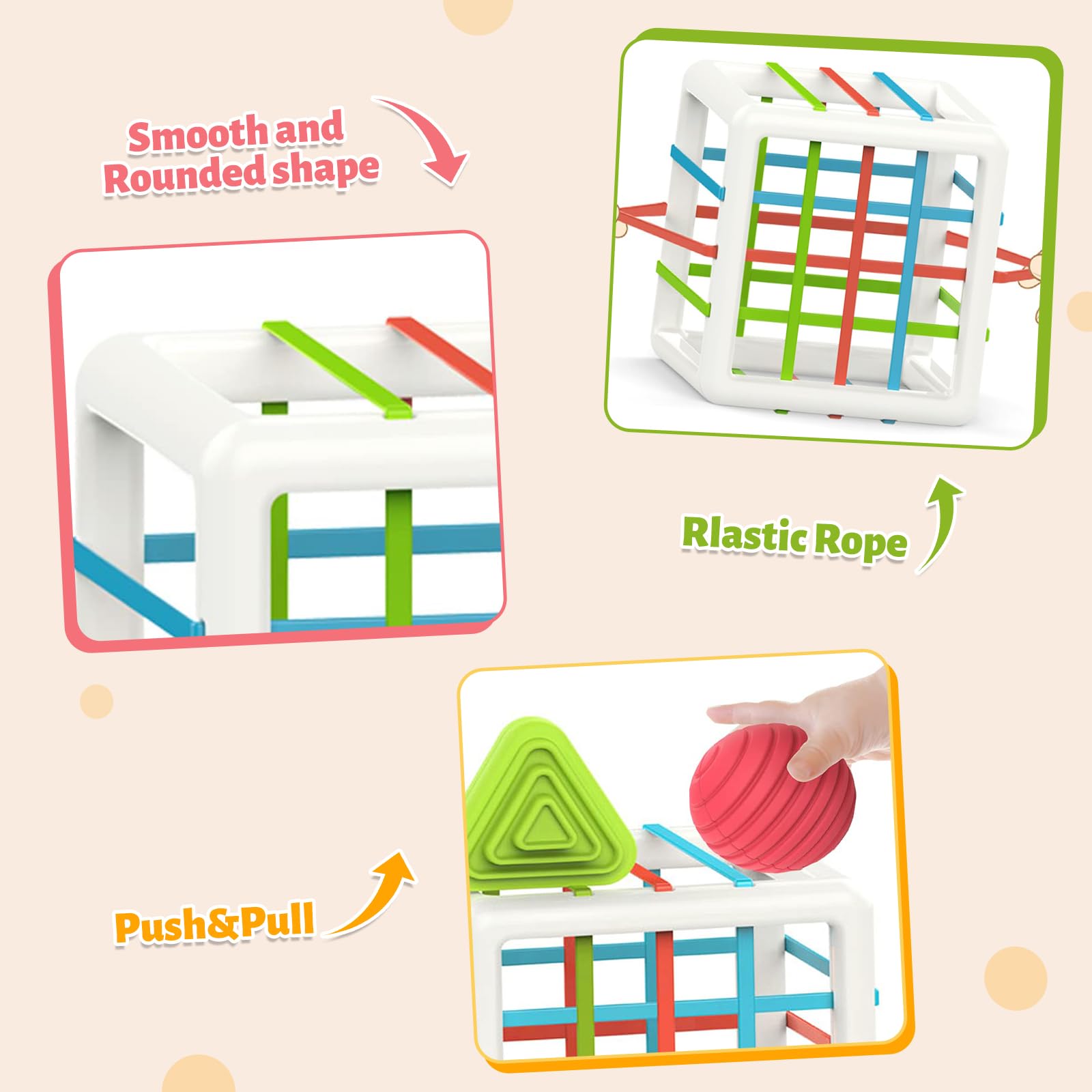 MINGKIDS ABS frame rounded edges toy promotes safe toddler play.