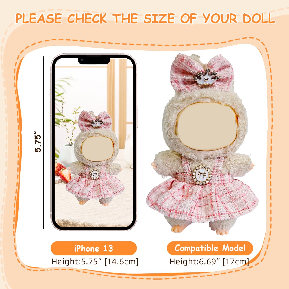 Mingmc 17cm-doll-clothes-easy-fit demonstrates simple dressing and secure fit