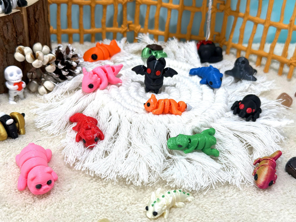 Mini 3D Printed Animals Set bear figurine compact and gift-ready for goodie bags