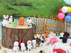 Mini 3D Printed Animals Set rabbit figurine with durable PLA for long-lasting use