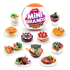 Mini Brands chocolate cake dish showcases realistic textures for dessert play.