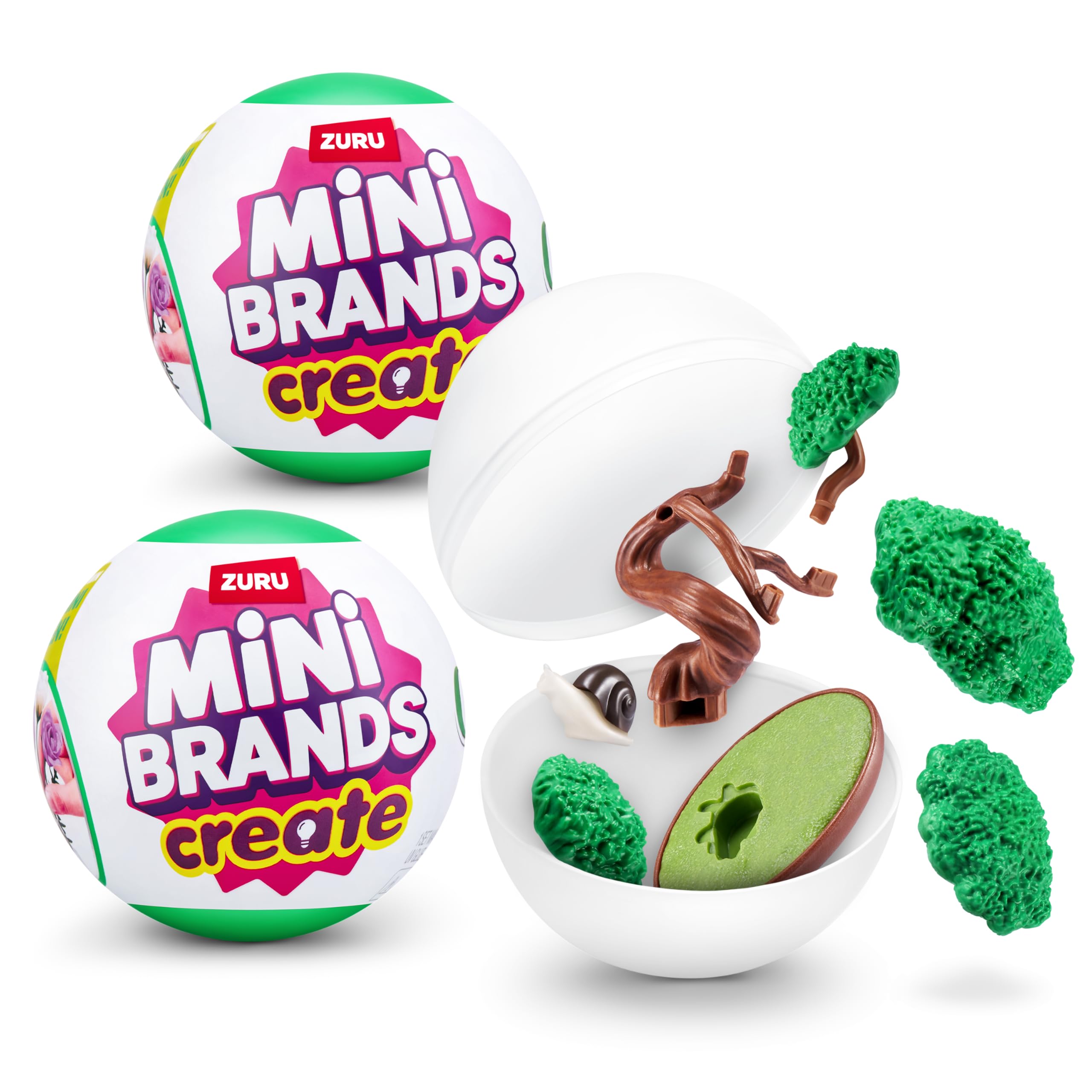 Mini Brands Create Garden Capsule 2-Pack unboxing shows tiny garden parts for imaginative play.