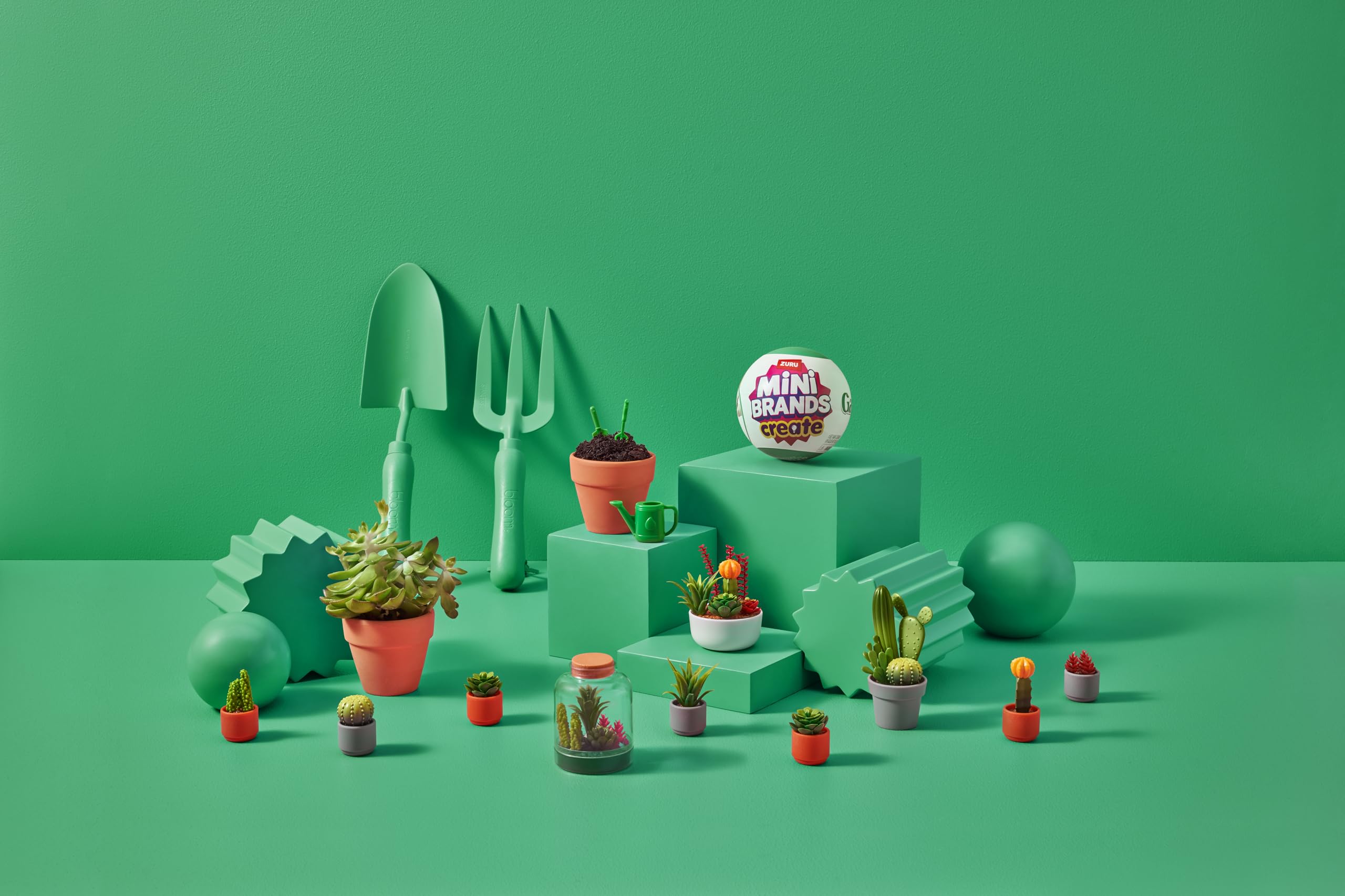 Mini Brands Create Garden capsule halves open for mess-free unboxing.