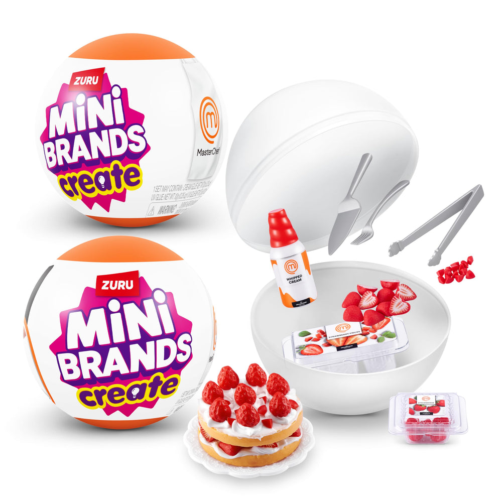 Mini Brands MasterChef dishes collection for imaginative play and display.