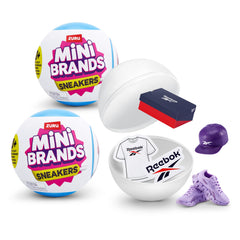 Mini Brands Sneakers Capsule 2 Pack display with two collectible mini sneaker capsules for collectors