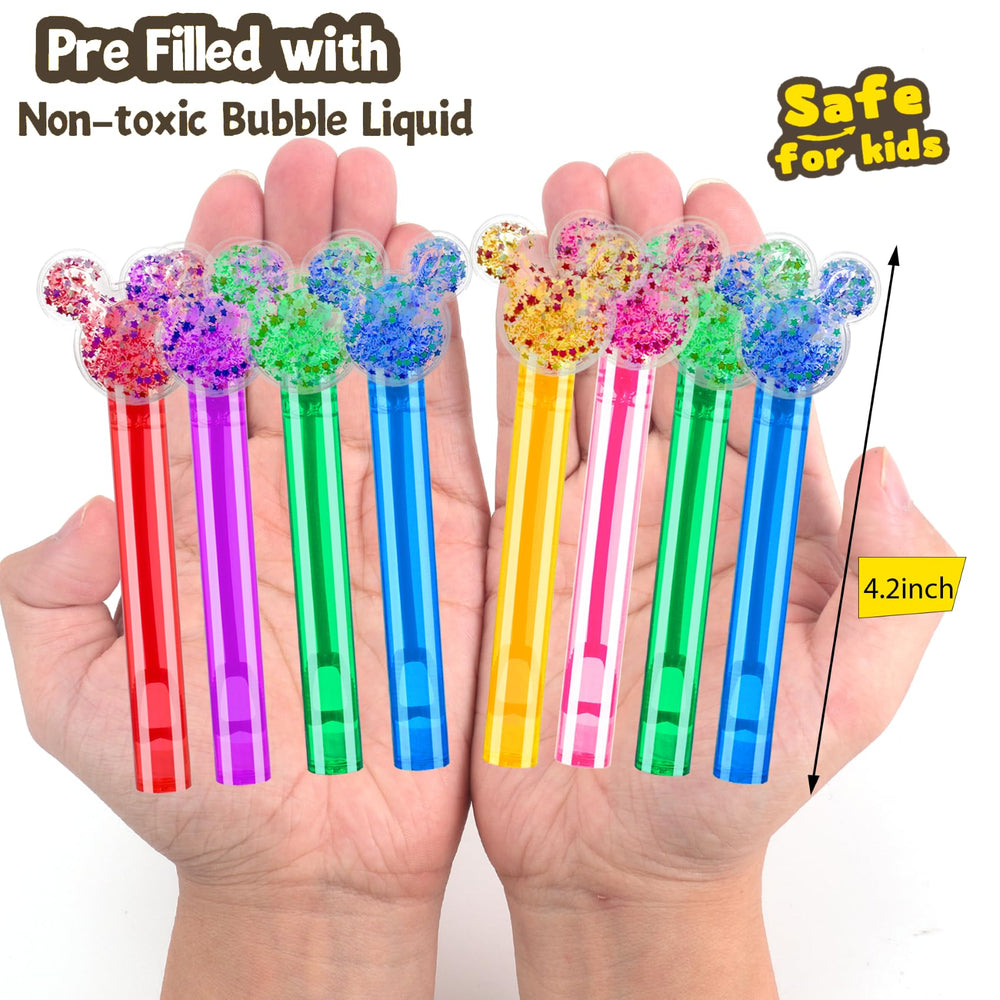 24PCS Bubble Wands mini size for kids, safe and easy to handle.