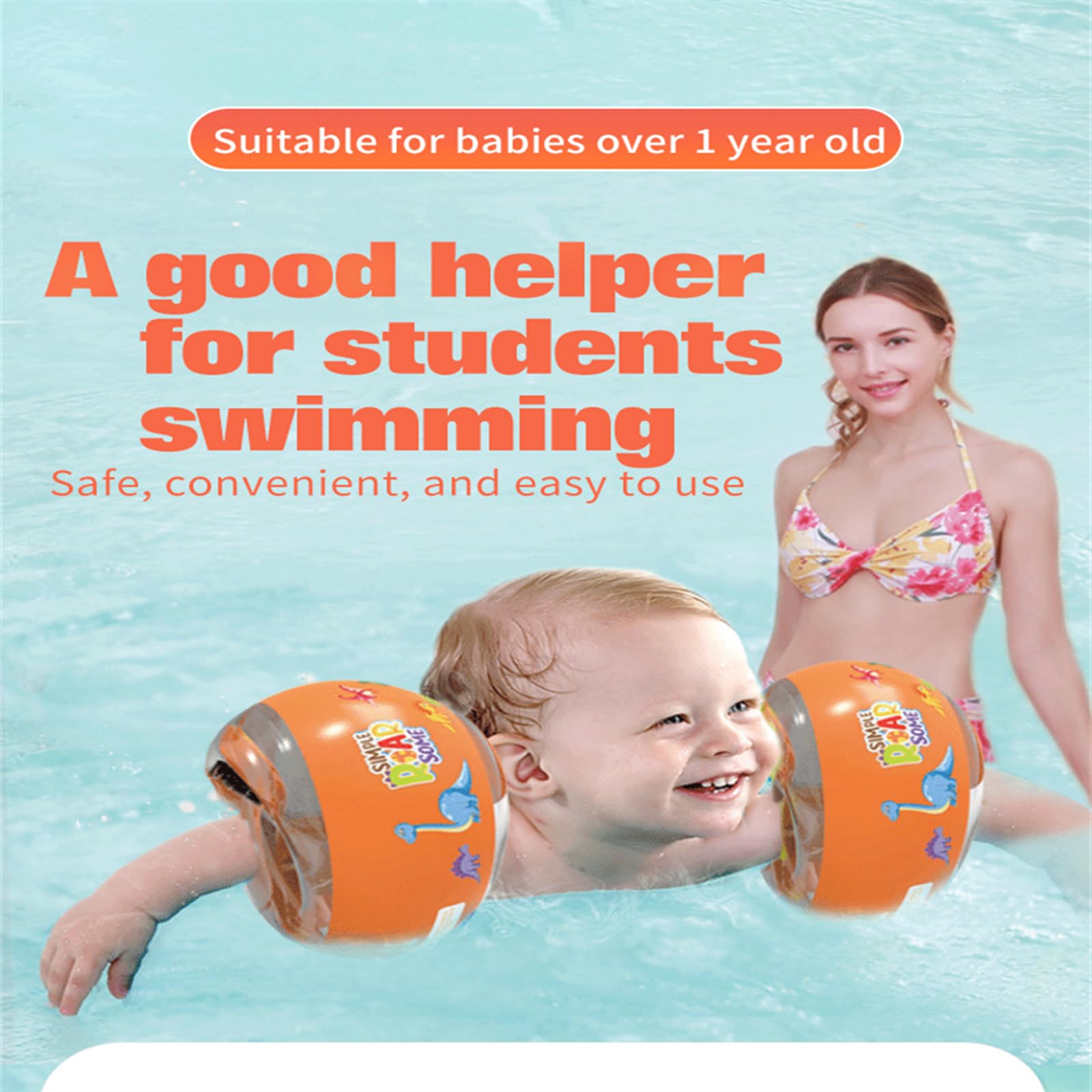 Mini-Dreams arm floaties folded for compact storage