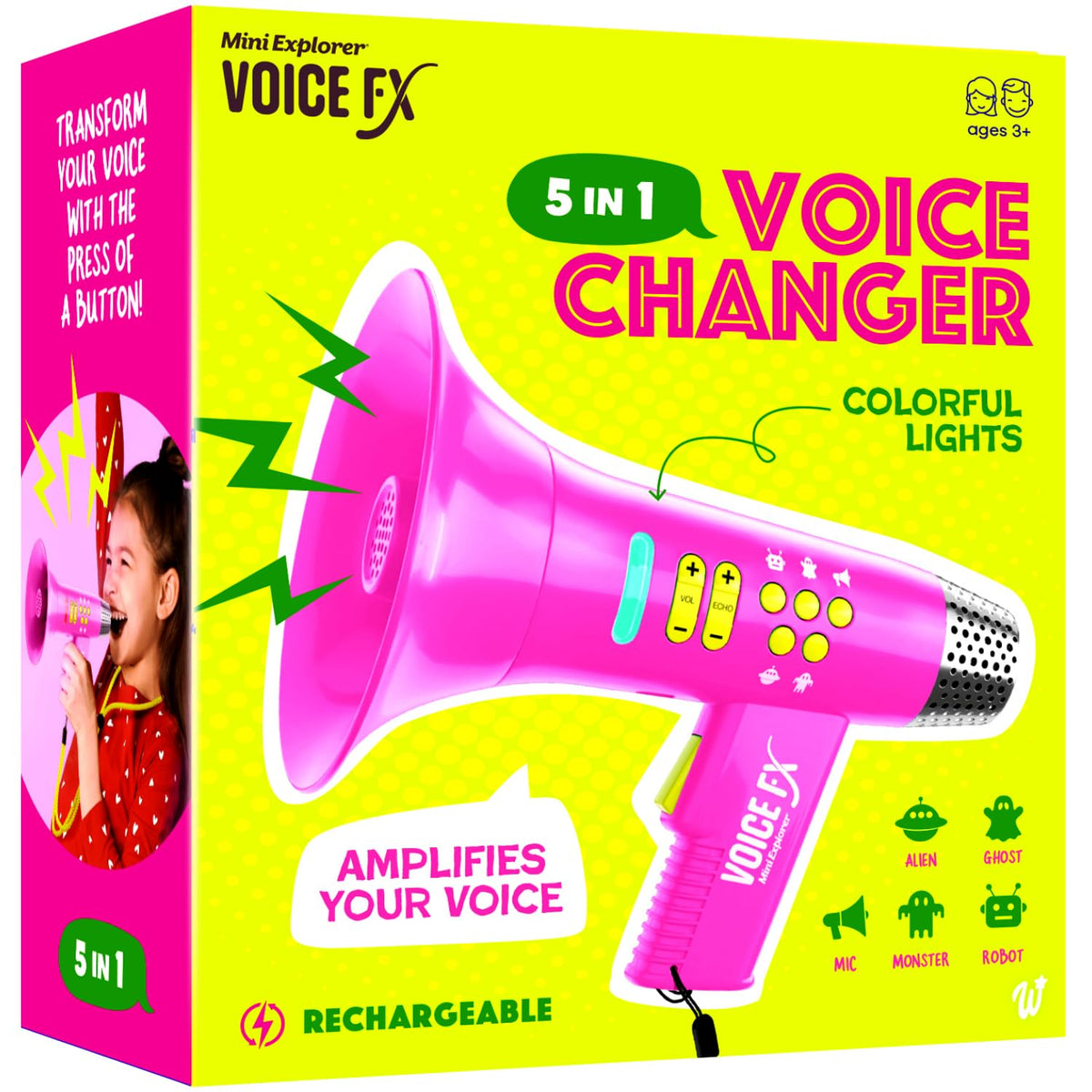 Mini Explorer Voice Changer in Alien mode for playful storytelling and fun.