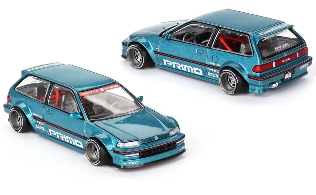 Mini GT Models Honda Civic EF Kaido V1 side view ideal for display