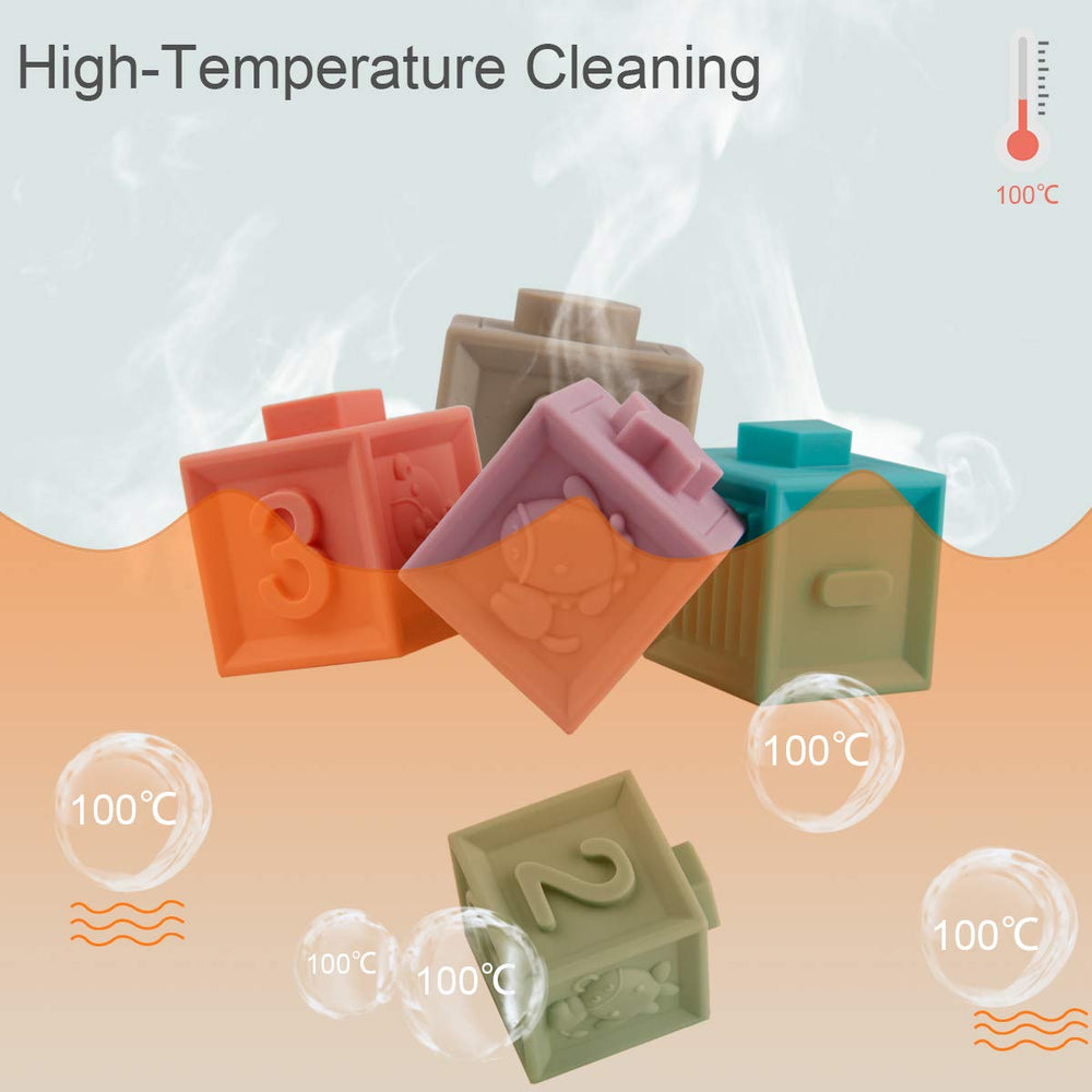Mini Tudou learning blocks promoting early skills during quiet at-home play.