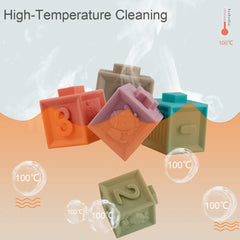 Mini Tudou learning blocks promoting early skills during quiet at-home play.
