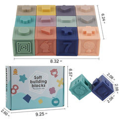 Mini Tudou blocks made from food-grade silicone for safe, soft sensory experiences.
