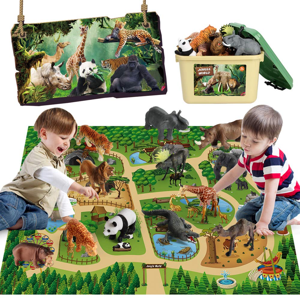 Mini Tudou elephant safari figure for durable, imaginative play