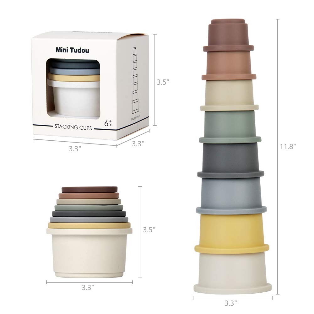 Mini Tudou cups feature safe edges and smooth surfaces for worry-free bath time.