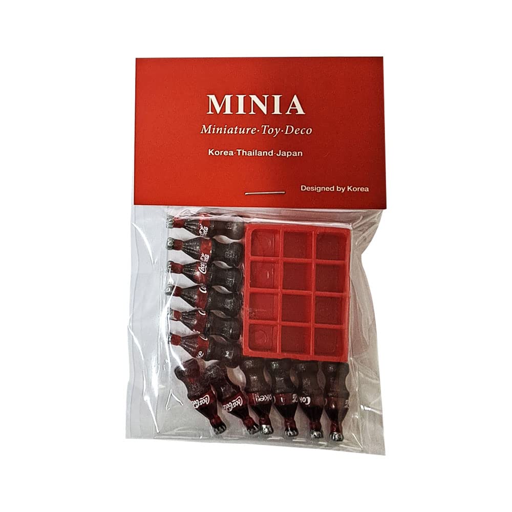 MINIA soda can set with 12 bottles for dollhouse display