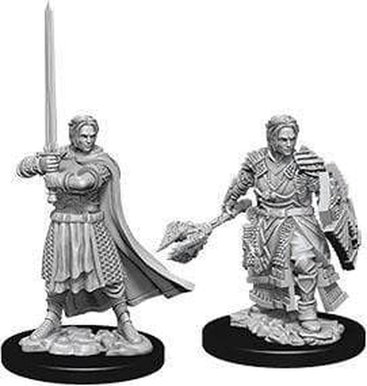 Nolzur’s Wave 8 Human Male Cleric front view, ready for tabletop painting
