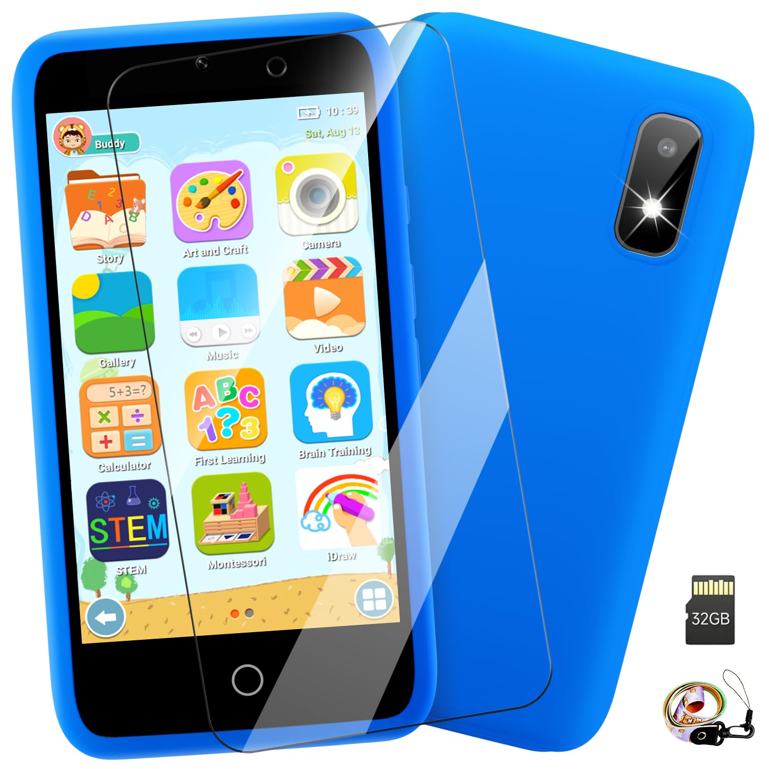 MINIBEAR Kids Smartphone front view for learning and play