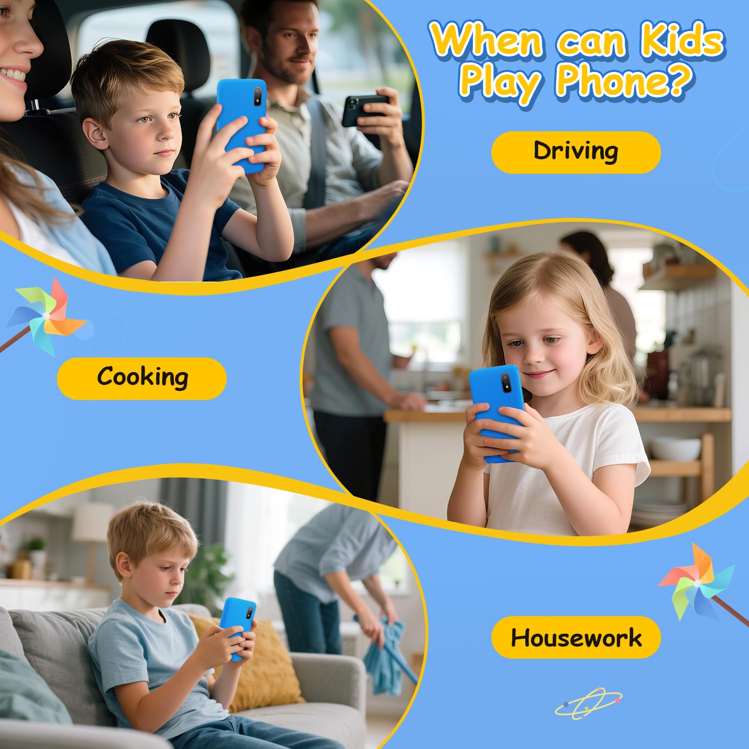 MINIBEAR Kids Smartphone selfie feature captures moments with family