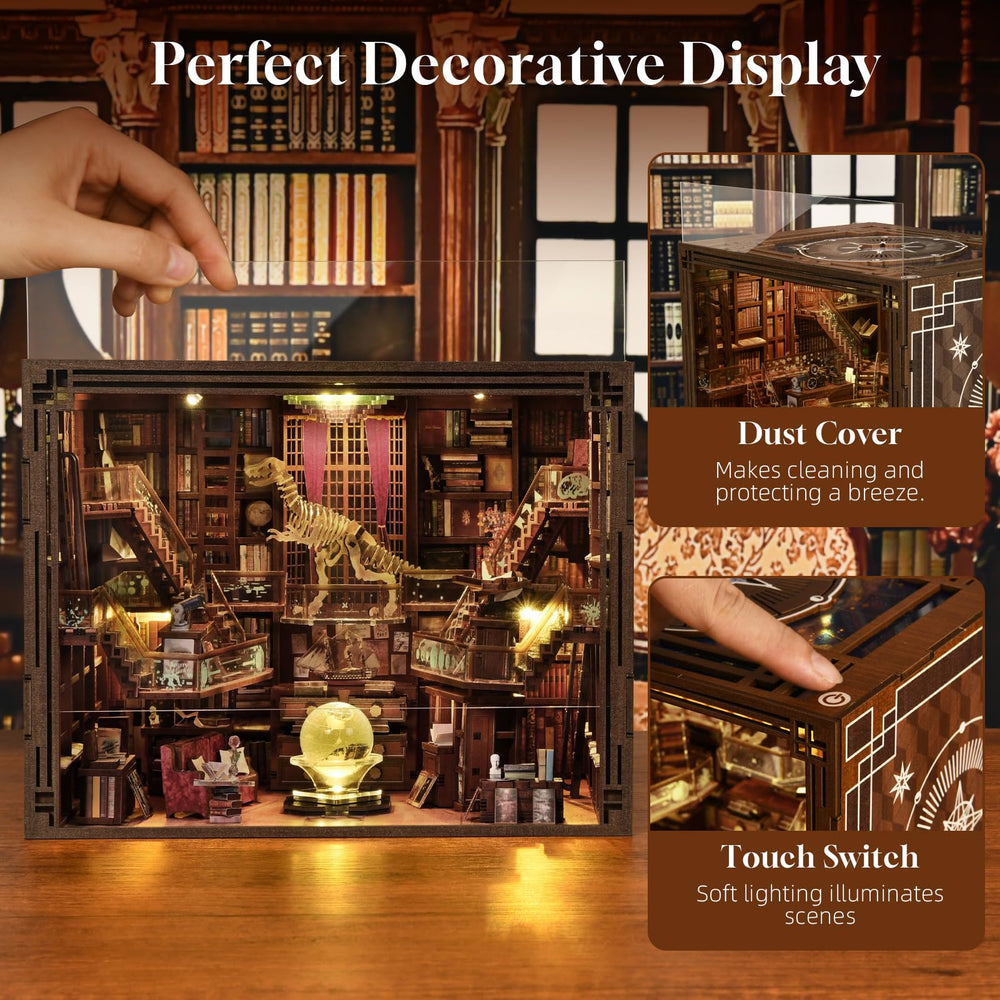 MiniCity Beyond Library Max-inspired design showcases books and artifacts beautifully