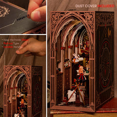Minicity Book Nook dust cover keeps the display clean.